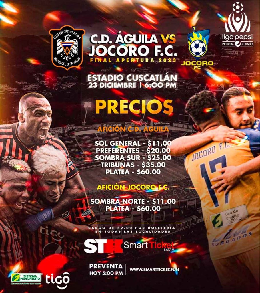 El arte de los precios de la final del Apertura 2023. Foto: Cortesía Primera División de Fútbol.