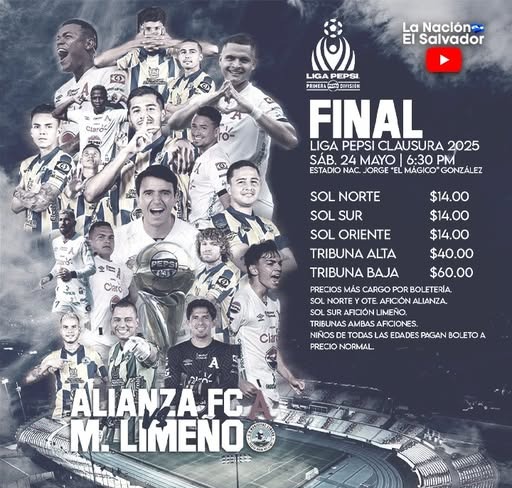 Precios Final Clausura 2025. Foto Cortesía La Nación El Salvador