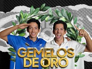 Yoel (azul) y Christopher Guardado visitaron el podcast Sin Agenda de elsalvador.com, para hablar de su oro NORCECA. / Foto Steven Anzora, elsalvador.com