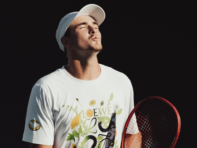 El joven tenista brasileño Joao Fonseca. / [Via IG/canesmenstennis]