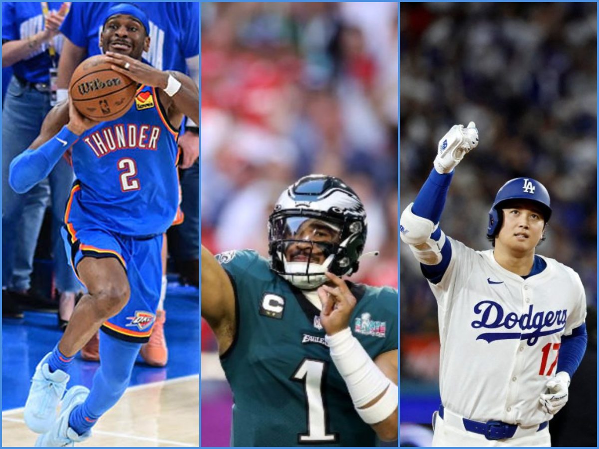 Thunder, Eagles y Dodgers fueron campeones en 2025. Foto agencias