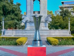 Trofeo de la Copa Centroamericana edición 2025, en Ciudad de Guatemala. / Foto cortesía