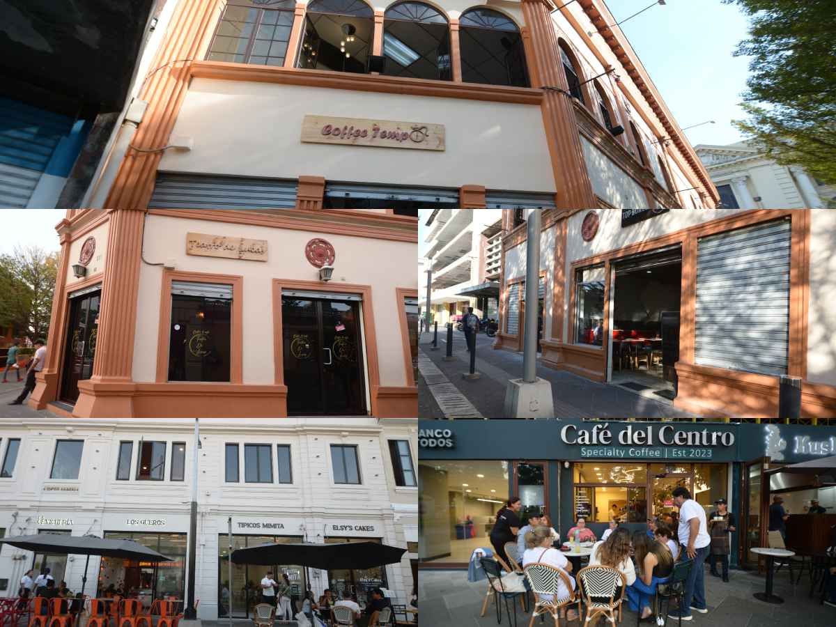 La fachada de Top Burger, uno de los nuevos comercios que forman parte de la renovación gastronómica del Centro Histórico de San Salvador.