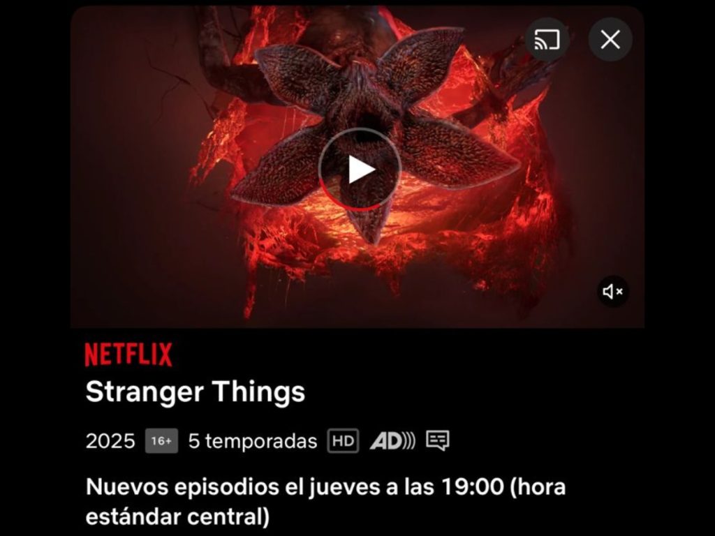 Stranger Things 5 estrena su segunda parte este 25 de diciembre en Netflix a las 7:00 p.m. en El Salvador. Imagen/ Netflix
