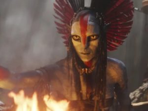 Escena de la película 'Avatar: fuego y cenizas' con la actriz Oona Chaplin en el papel de Varang.