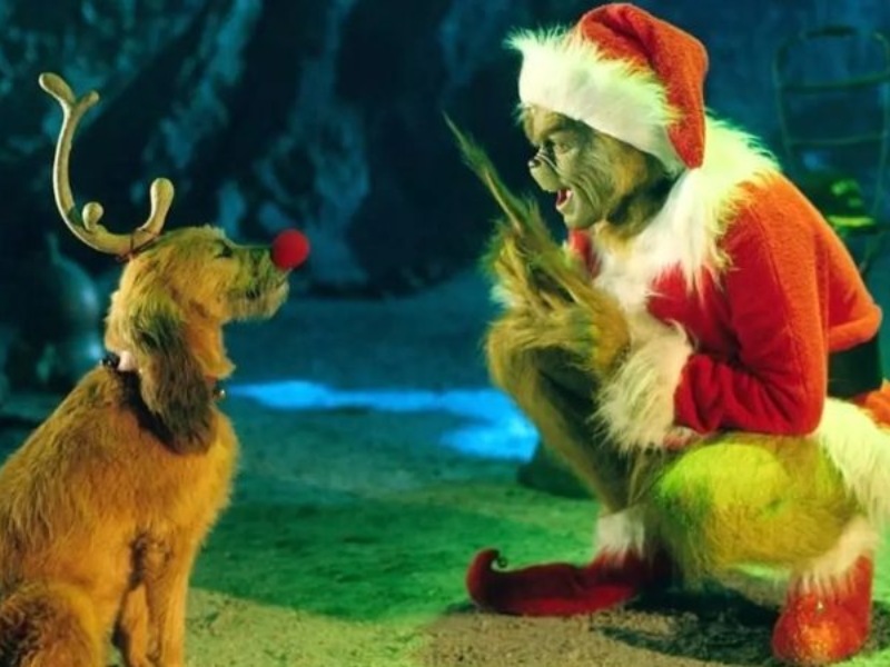 La transformación diaria de Carrey en El Grinch requería más de ocho horas de maquillaje.