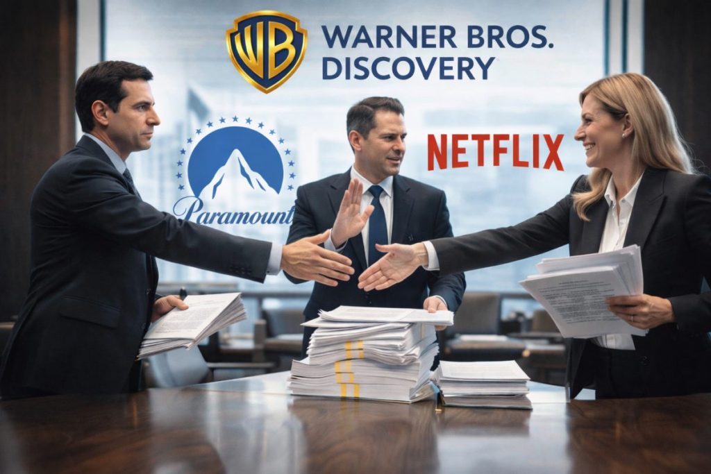 Warner Bros Discovery rechaza la contraoferta de Paramount y favorece a Netflix. Foto Chat GPT