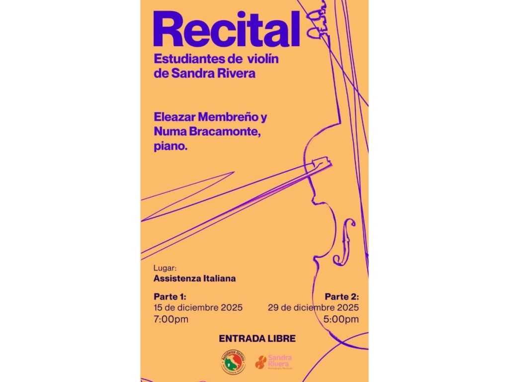 Los estudiantes del estudio de violín de Sandra Rivera demostrarán su crecimiento artístico en los recitales de fin de año. Imagen/ cortesía