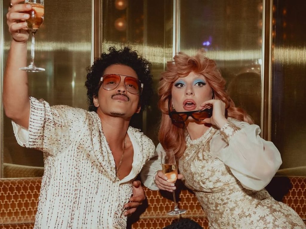 "Die With A Smile" de Bruno Mars y Lady Gaga es la canción más escuchada del 2025. Fotografía/ Instagram Bruno Mars