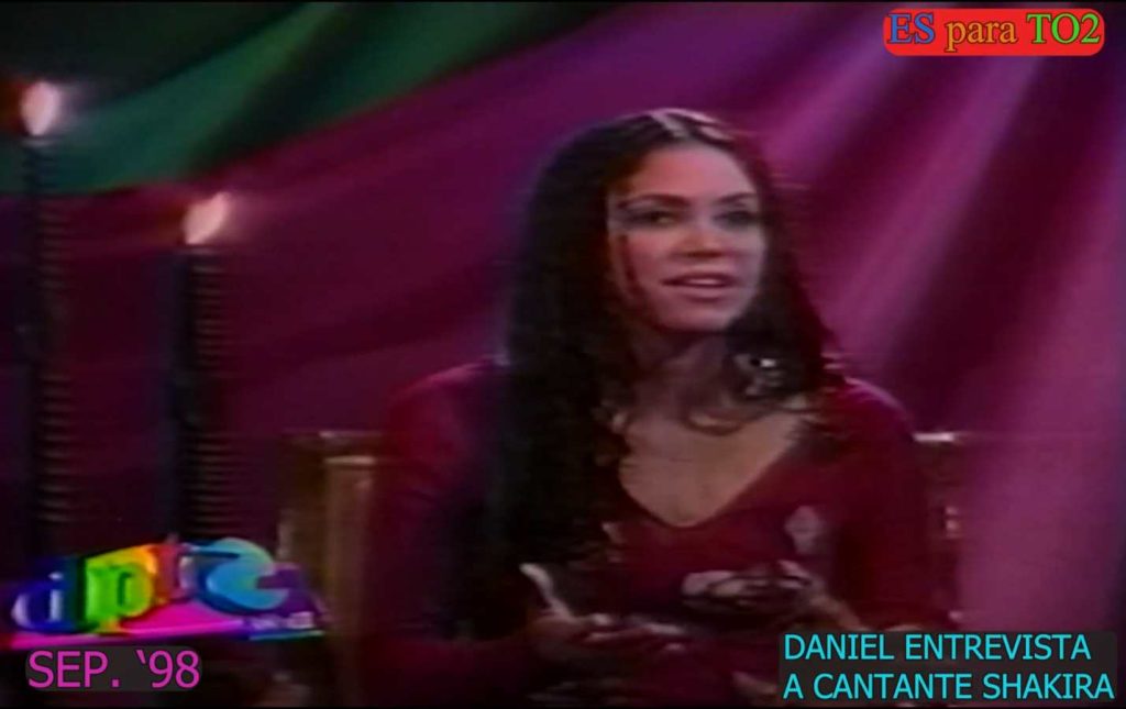 Shakira durante la entrevista realizada en 1998 para el programa “Domingo para Todos”