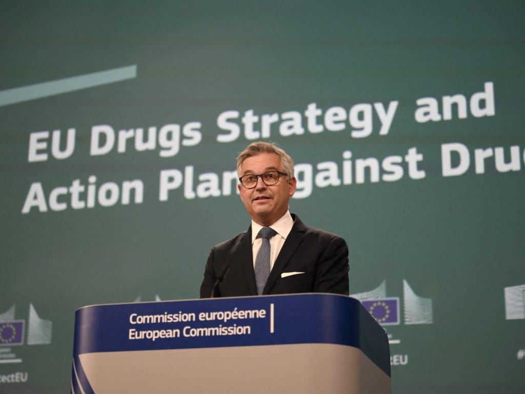 Magnus Brunner, comisario europeo de Asuntos Interiores y Migración, durante una conferencia en Bruselas. 