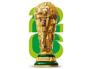 LEGO lanza una réplica armable del trofeo de la Copa Mundial de la FIFA™ con 2842 piezas, disponible en preventa antes del Mundial 2026.
