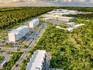 AirCity será una zona franca aeroportuaria que se construirá a un costado del Aeropuerto Internacional San Óscar Arnulfo Romero, con enfoque en logística aérea y aeromantenimiento. Imagen/ Secretaría de Prensa de El Salvador