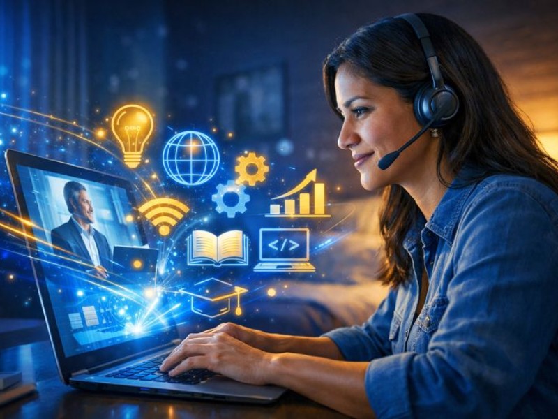 La Universidad Dr. José Matías Delgado ha creado una maestría de alta calidad en transformación digital. / Imagen de referencia generada por IA