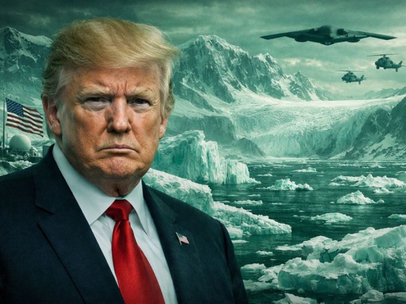 Donald Trump tiene su mirada puesta en Groenlandia. / Imagen generada con IA
