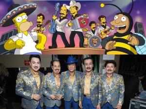 Los Tigres del Norte aparecen caracterizados en Los Simpson junto a Homero Simpson y el Hombre Abeja.