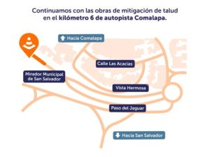 Paso restringido en autopista Comalapa por trabajos nocturnos de FOVIAL