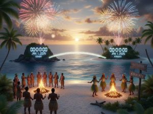 Samoa celebra antes que gran parte del mundo la llegada del Año Nuevo, gracias a su ubicación junto a la línea internacional de cambio de fecha.