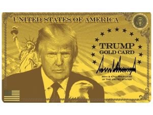 Fotografía tomada de trumpCard.Gov de la 'tarjeta dorada de Trump', cuya página web fue presentada por el presidente de Estados Unidos, Donald Trump.