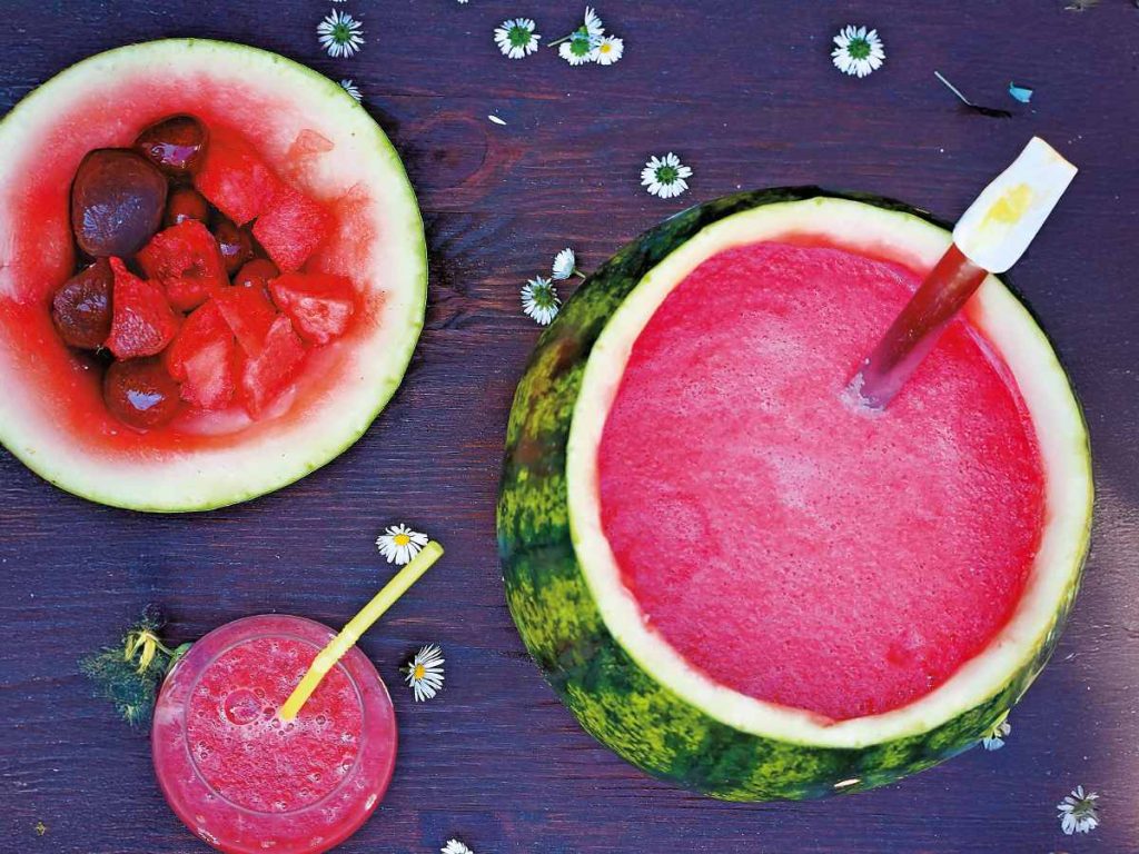 Ponche de sandía. Colorido, original y lleno de frescura, este ponche es una sorpresa que conquista a todos.