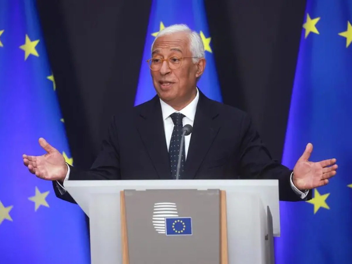 António Costa, presidente electo del Consejo Europeo, durante la ceremonia de traspaso de poderes en la sede del organismo en Bruselas. EFE/EPA/OLIVIER HOSLET