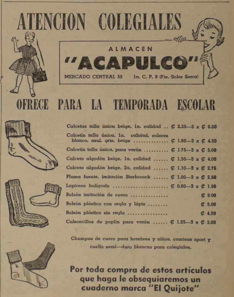 Anuncios de antaño, regreso a clases