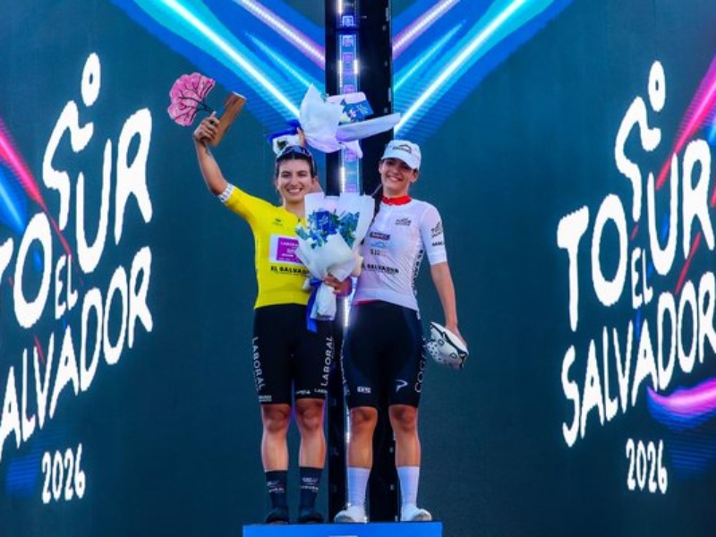 La ciclista chilena Catalina Soto se quedó con el primer lugar en la prueba contrarreloj que dio inicio al Tour El Salvador 2026.