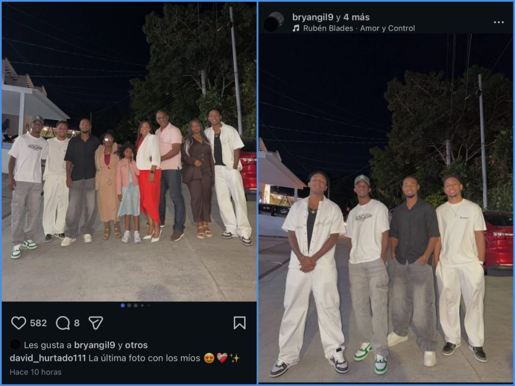 Los hermanos Gil celebran añ nuevo. Foto IG Brayan Gil