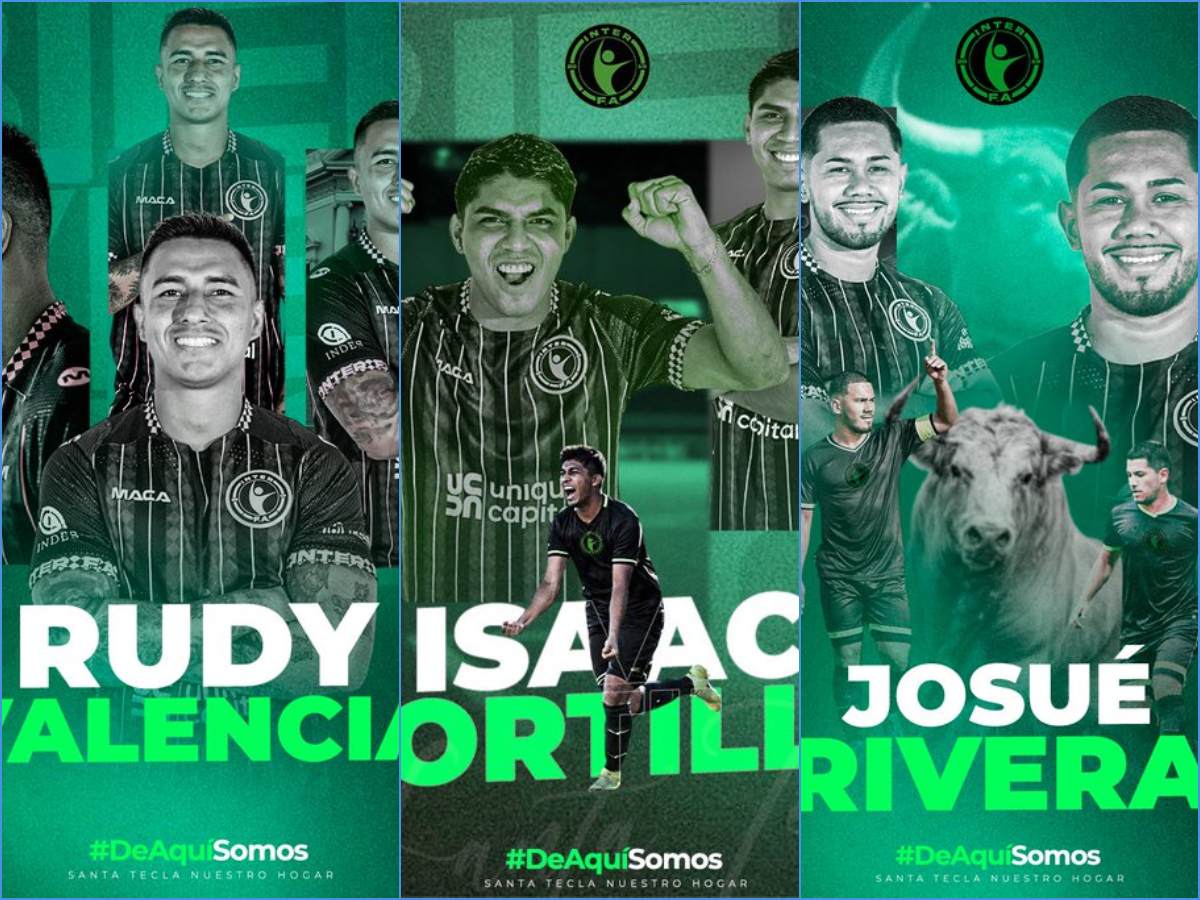 Las tres nuevos flamantes fichajes del Inter FA. Foto X Inter FA
