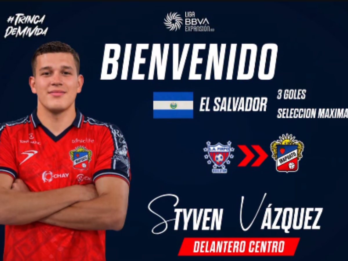 Styven Vásquez presentado con el Irapuato de la Liga Expansión de México. Foto IG Irapuato