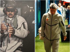 Jugadores del Mallorca con la misma indumentaria deportiva de cuando Maduro fue capturado. Foto AFP