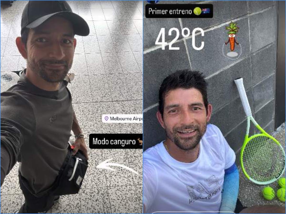 Marcelo Arévalo ya está en Australia para el Australian Open. Foto IG Marcelo Arevalo