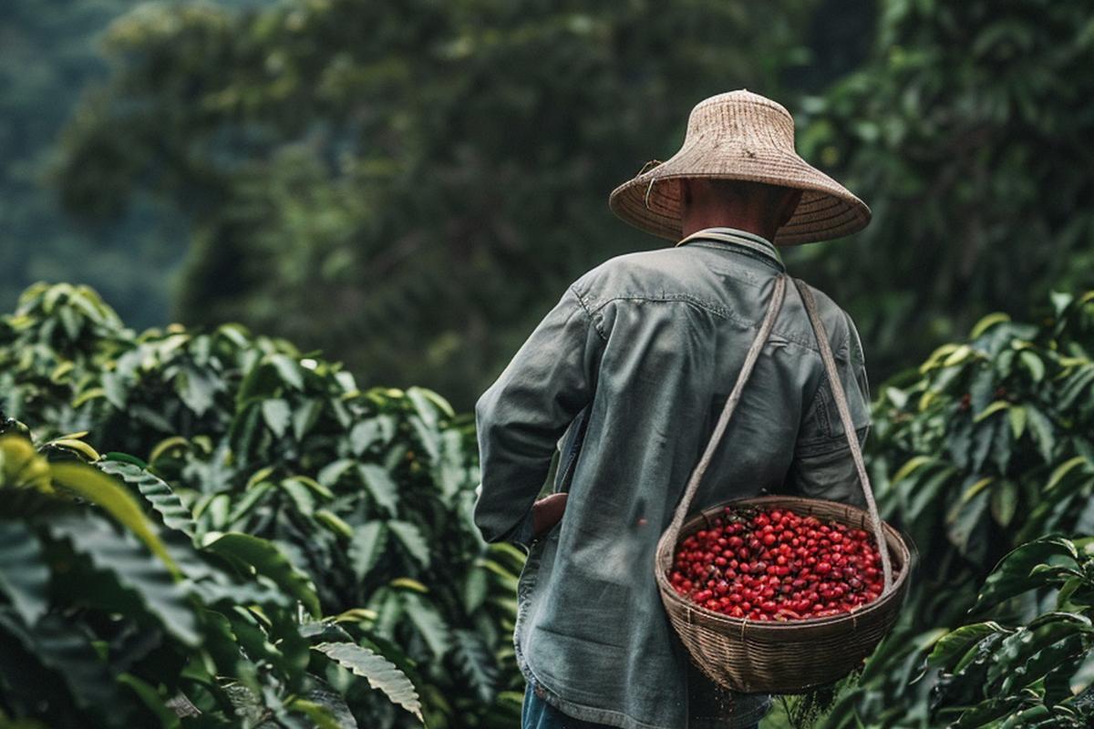 Sacos de café listos para exportación: El café salvadoreño sigue destacando en mercados de especialidad, a pesar de la volatilidad de precios globales.
