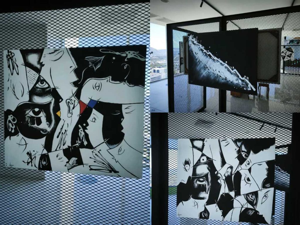 El artista salvadoreño Alex Anzora presenta una muestra que invita a la reflexión a partir del blanco y el negro. Fotografía/ Instagram Alex Anzora