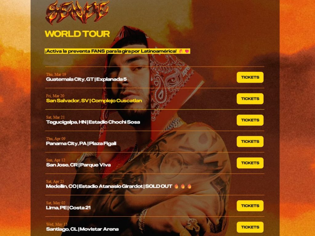 El intérprete colombiano Ryan Castro incluirá a El Salvador en su gira latinoamericana, que ya logró un lleno total en Medellín. Imagen/ captura de pantalla