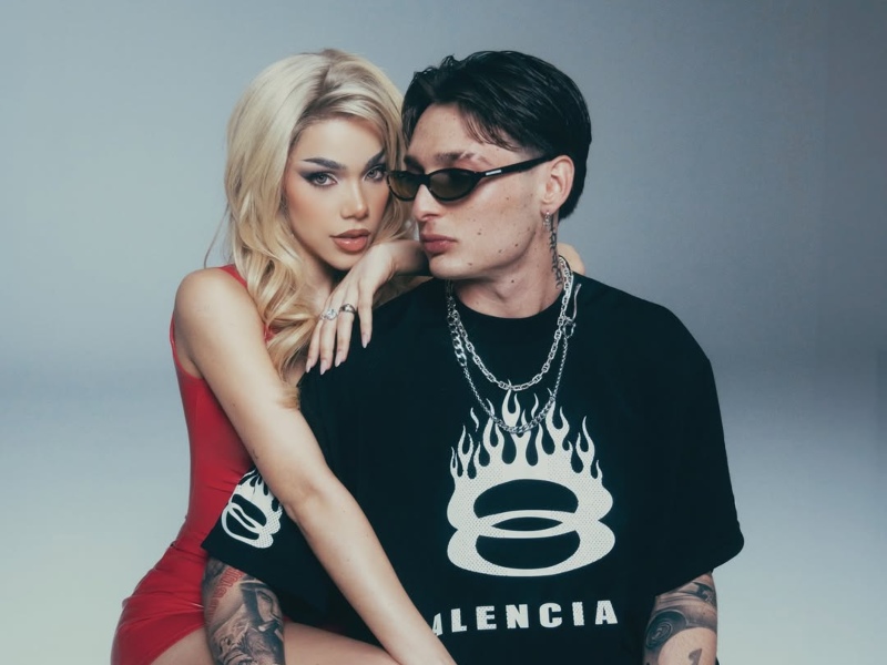 Kenia OS y Peso Pluma compartieron por primera vez set durante la grabación del videoclip “Tommy y Pamela