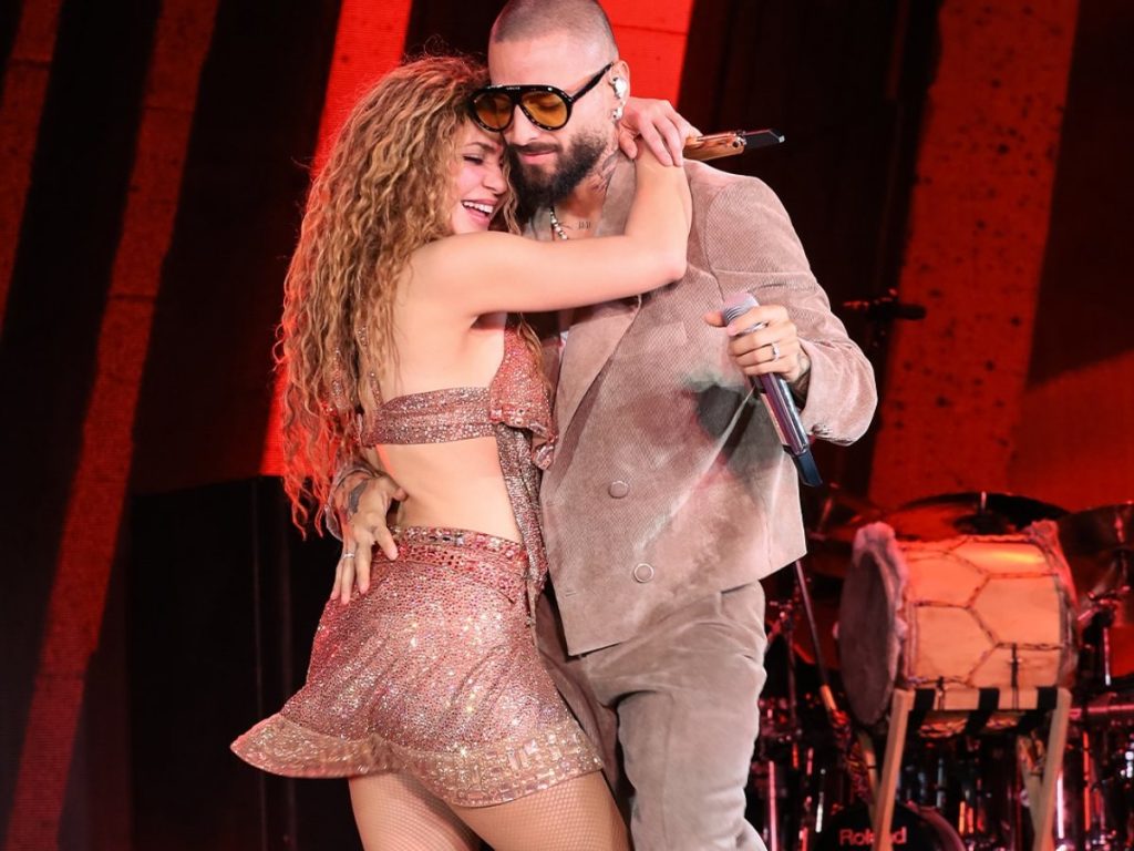 Shakira y Maluma interpretan “Chantaje” juntos en Medellín durante una de las fechas del tour en Colombia. Fotografía/ Instagram Shakira