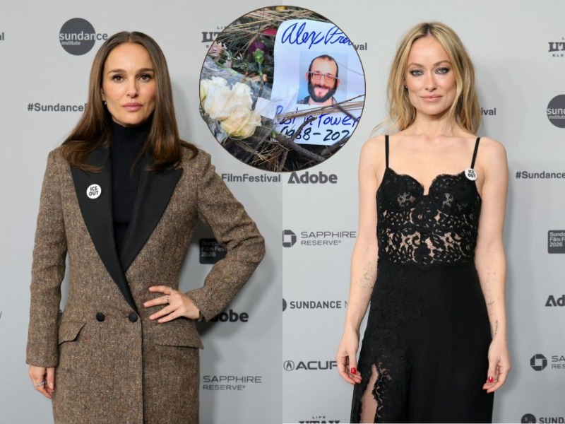 Las actrices Natalia Portman (Izq.) y Olivia Wilde se pronunciaron contra las acciones de ICE en Minneapolis, que llevaron a la muerte de un ciudadano estadounidense. / Fotos AFP