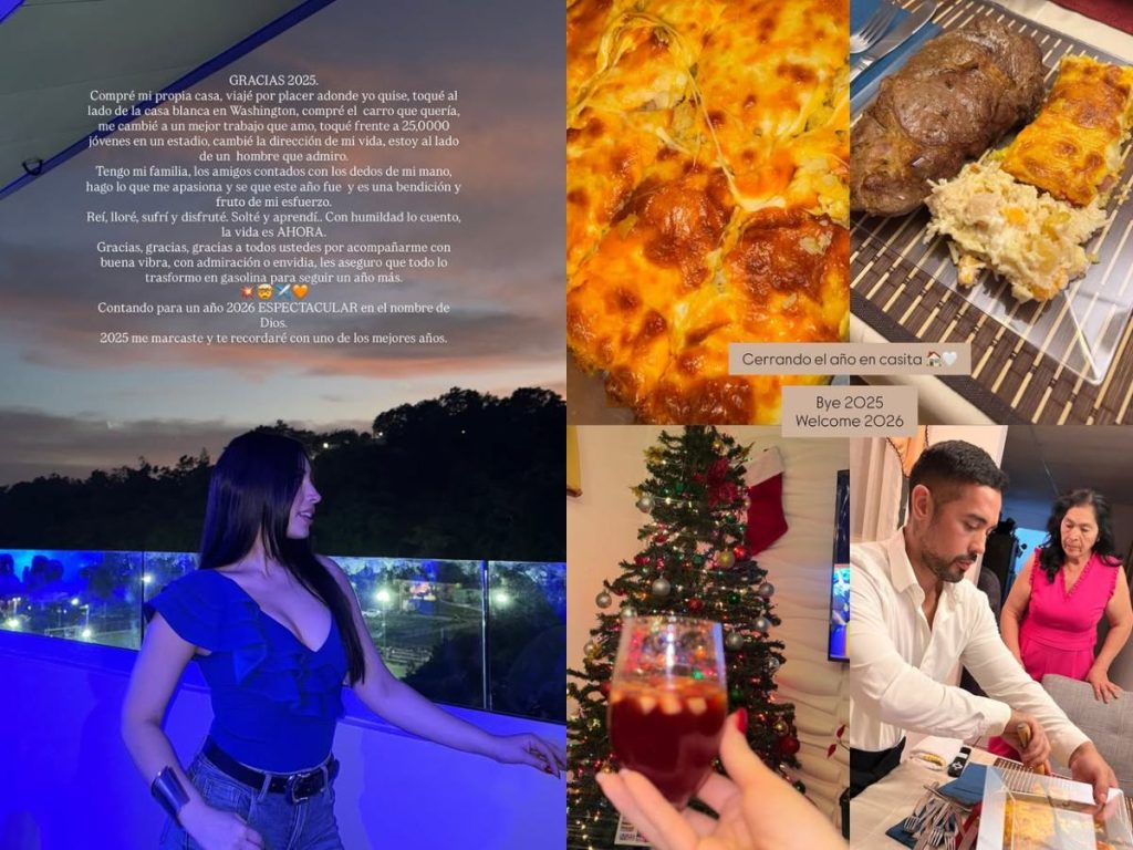 Madeline Guardado cerró el 2025 rodeada de familiares, agradeciendo todo lo vivido y deseando un 2026 espectacular. Fotografía/ Instagram
