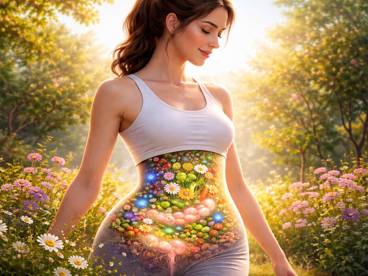 Visualizar el microbioma como un jardín interior ayuda a comprender cómo una flora intestinal diversa potencia la salud, la energía y el bienestar a largo plazo.