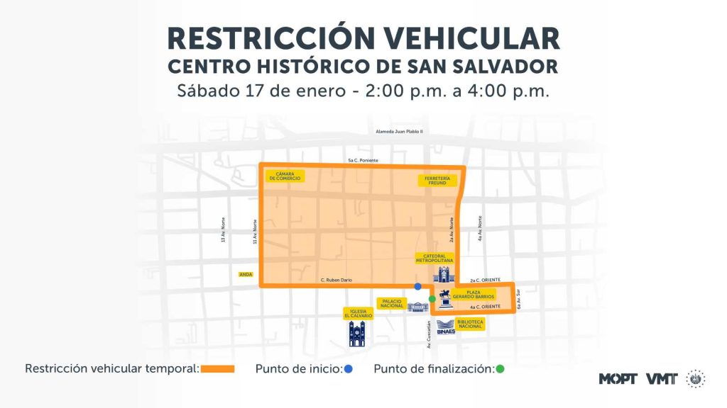 Sábado 17 de enero: cierres en el Centro Histórico