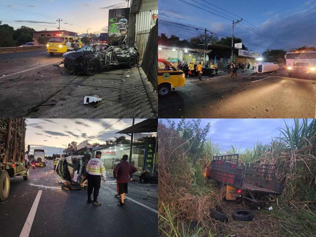 Un siniestro vial en el km 26 de la Carretera Panamericana Este dejó un fallecido y dos lesionados, además de generar caos vehicular por varios kilómetros.
