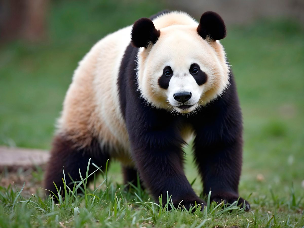 Panda gigante se alimenta de bambú en una reserva natural de China, especie que salió de la lista de peligro de extinción tras décadas de esfuerzos de conservación.