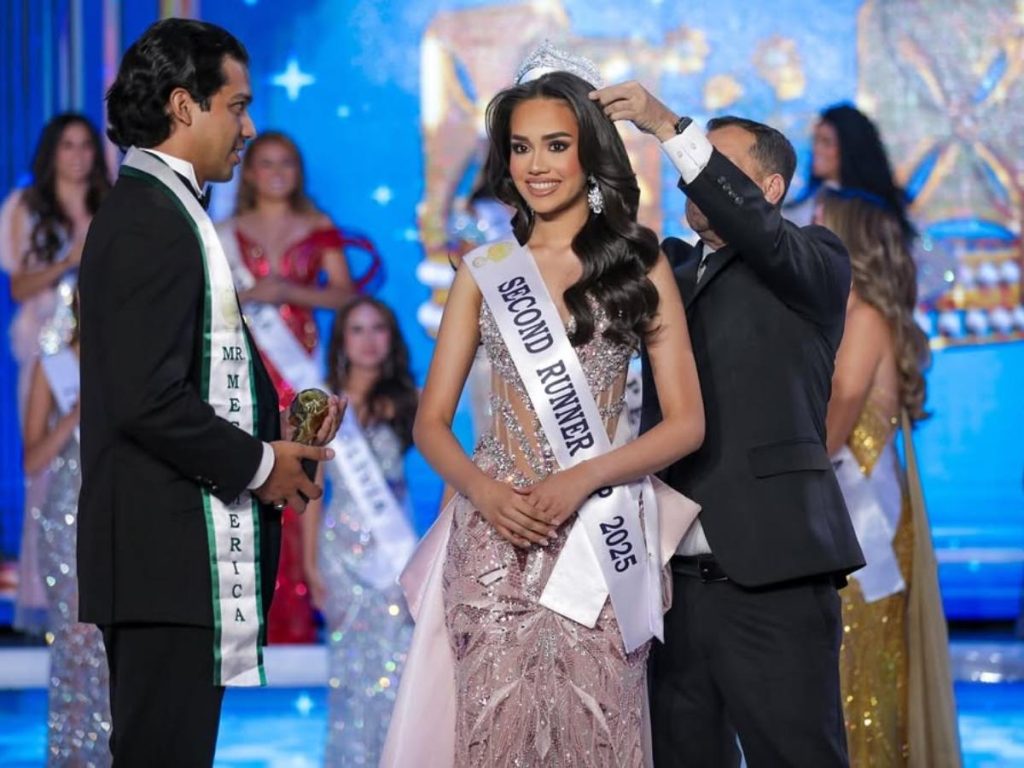 Valeria Amaya celebra su segundo lugar en Miss Teen, un logro que marcó su proyección internacional y fortaleció su camino en el mundo de los certámenes de belleza.