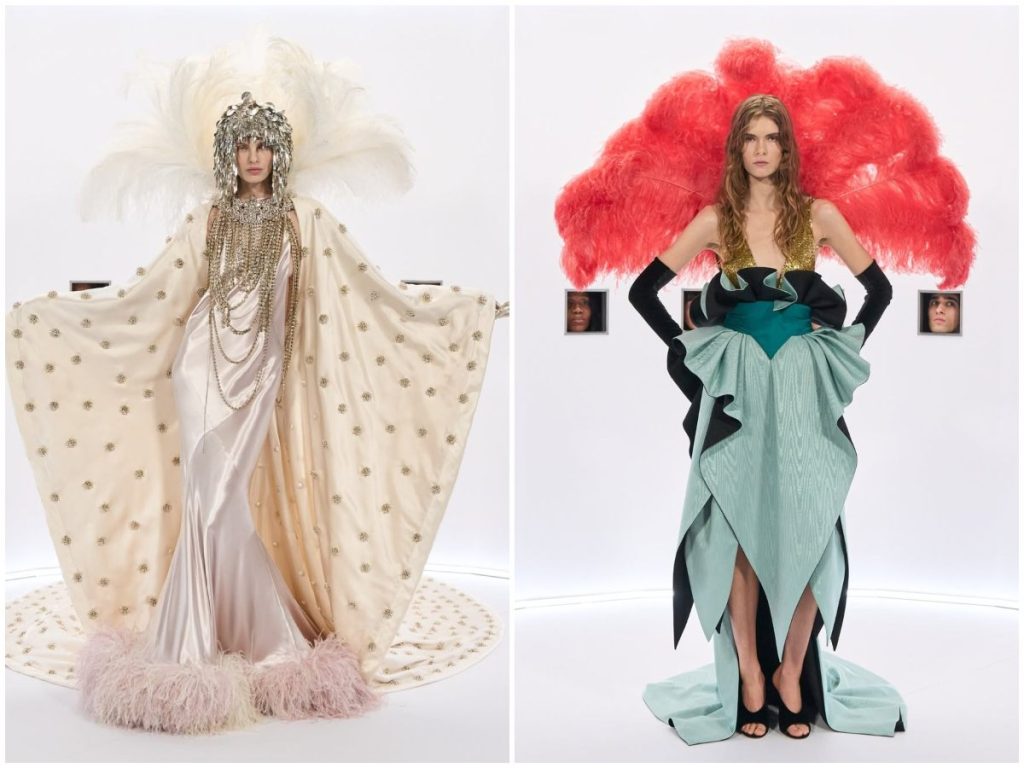 Valentino convierte la Alta Costura en contemplación pura con siluetas teatrales, volumen preciso y una puesta en escena que celebra el detalle y el tiempo.