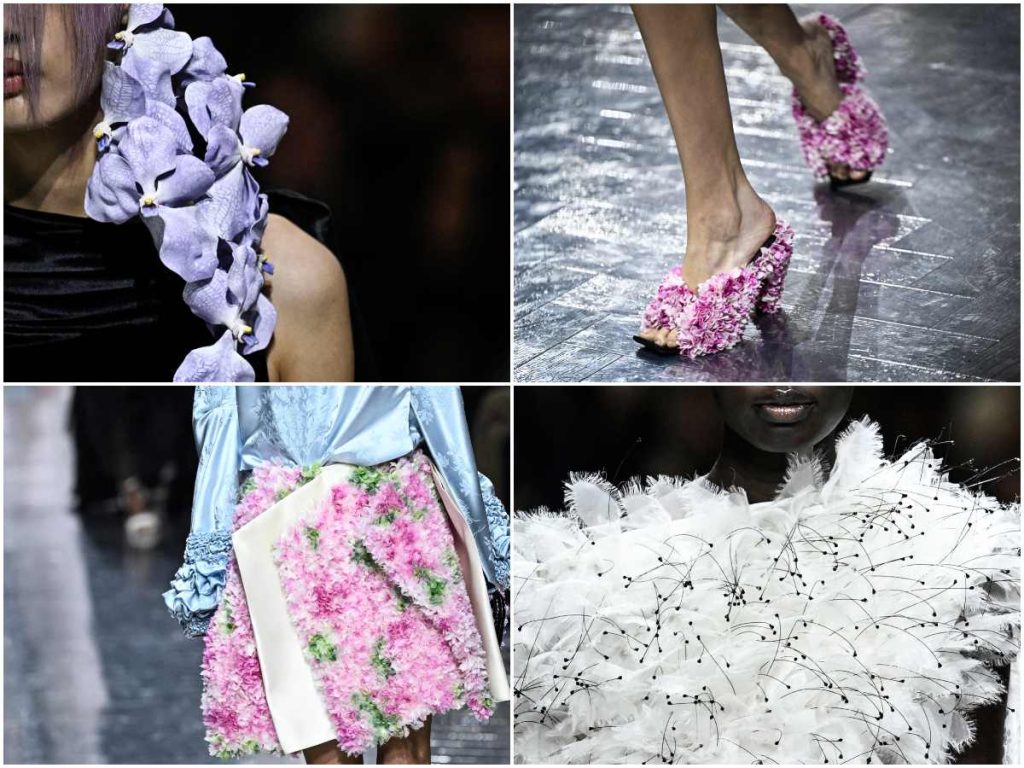 Detalles de las creaciones de Dior durante la presentación de Alta Costura primavera/verano 2026, en la Semana de la Moda de Alta Costura de París, el 26 de enero de 2026.