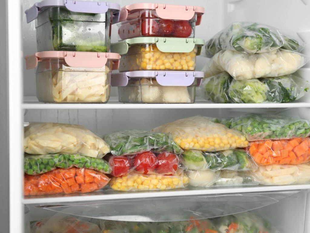 Congelar porciones bien selladas ayuda a conservar nutrientes y evitar el desperdicio.