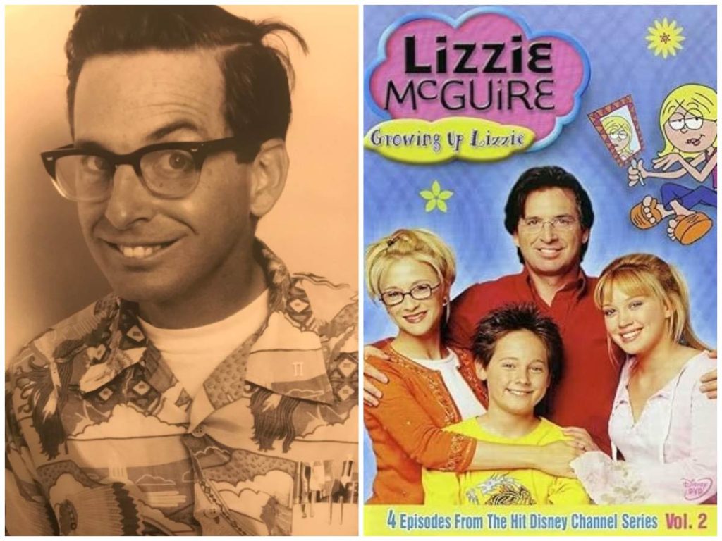 Robert Carradine como Lewis Skolnick en La venganza de los nerds  y como Sam McGuire en la serie Lizzie McGuire, dos de sus papeles más recordados en cine y televisión.