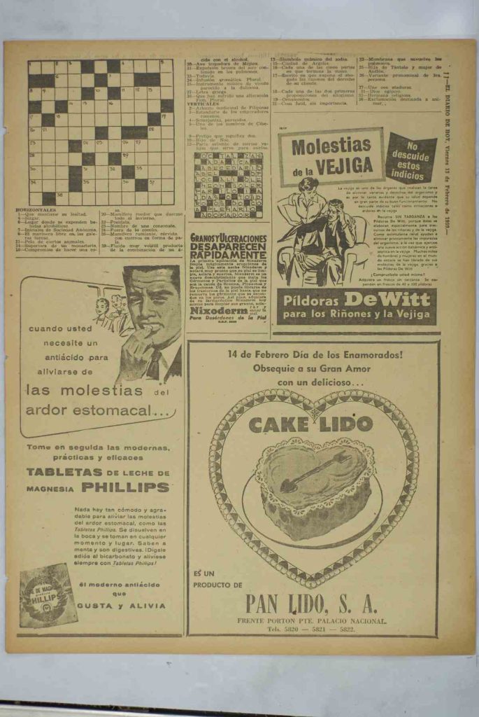 Anuncio de la década de los 50-70 de El Diario de Hoy.