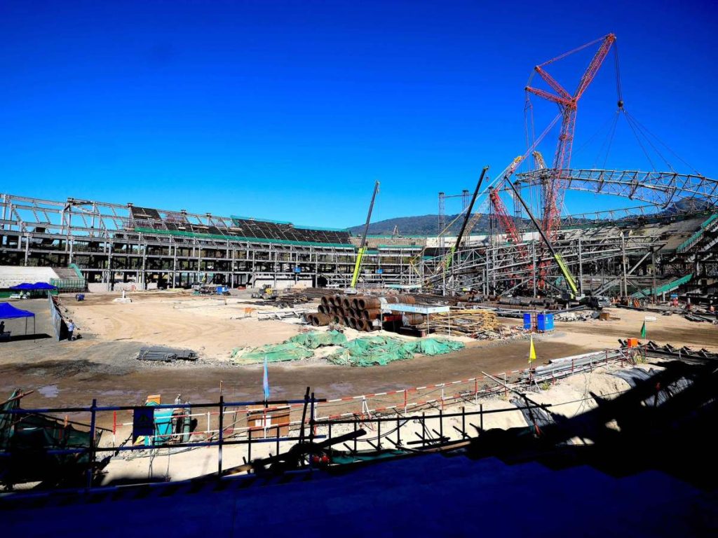 Avances del nuevo Estadio Nacional. Foto Cortesía INDES